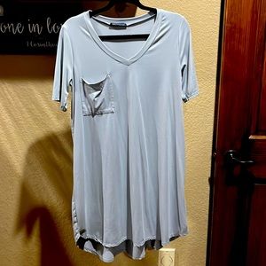 T-shirt dress a light Greyish blue